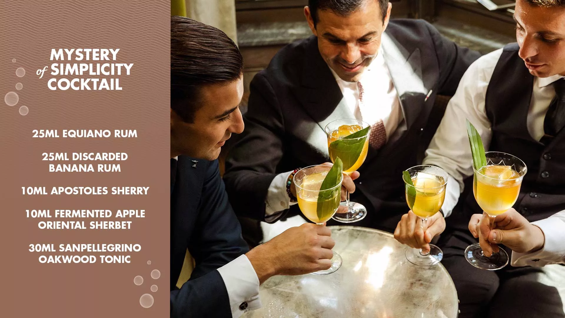 Mystery of Simplicity cocktail by Agostino Peroone