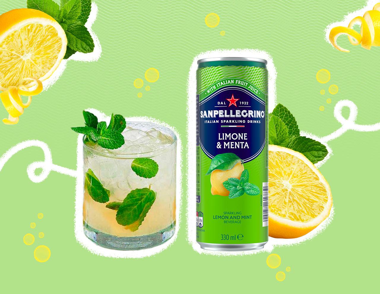 Chili Lime cocktail with limone e menta Sanpellegrino