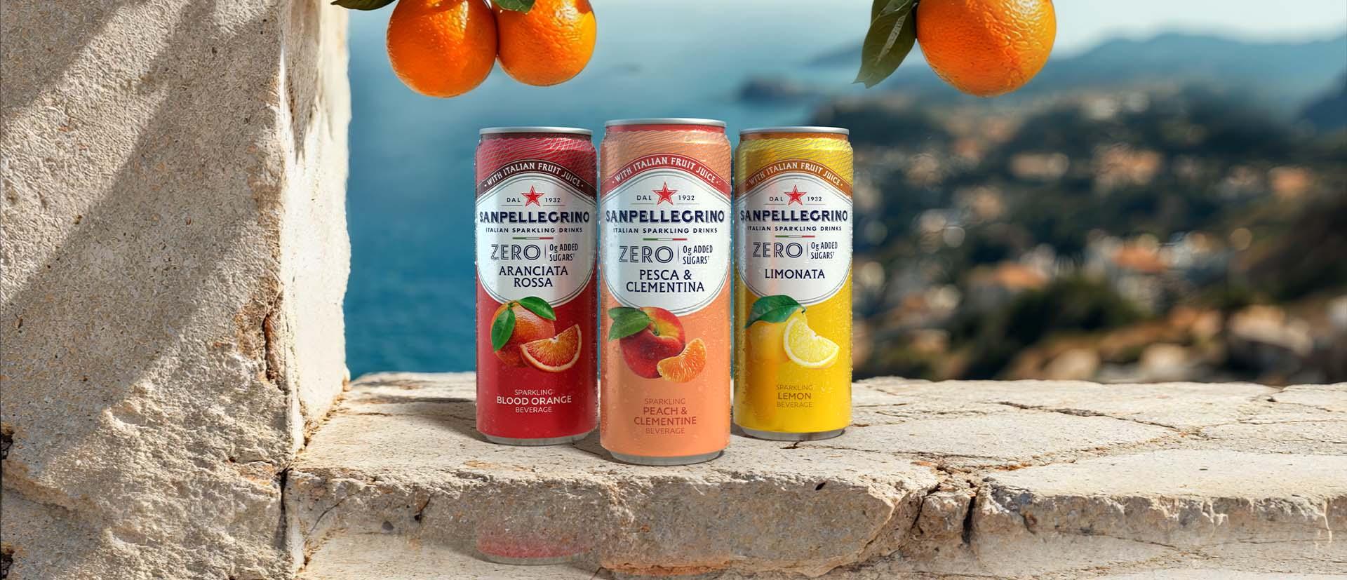 sanpellegrino zero cans header