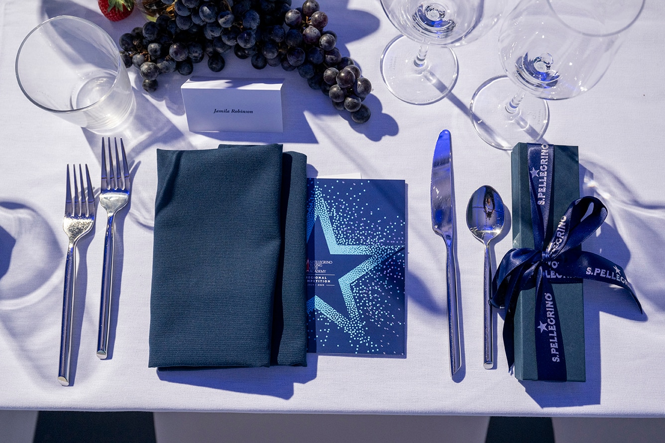 A table setting at the Young Chefs conference