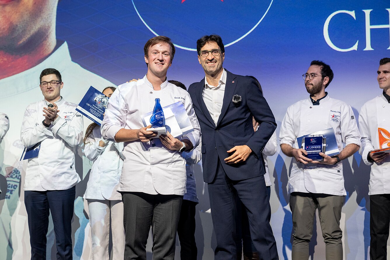 Chefs hold awards at a ceremony