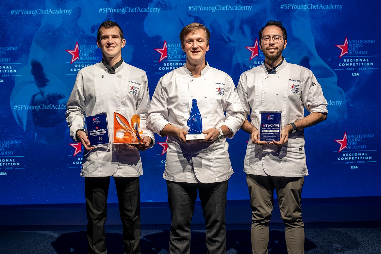 Chefs hold awards at a ceremony