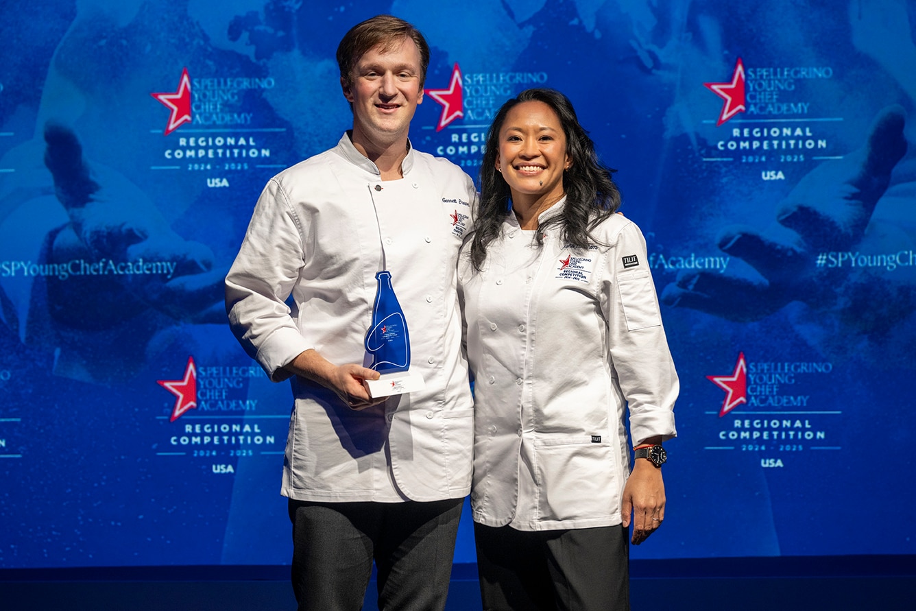 Chefs hold awards at a ceremony