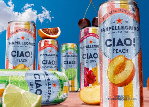 Ciao! flavored sparkling water, a range of four flavors