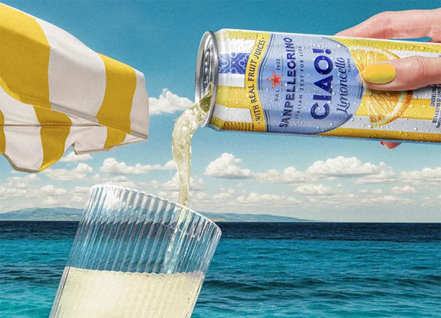 sanpellegrino ciao landing page limoncello pouring US