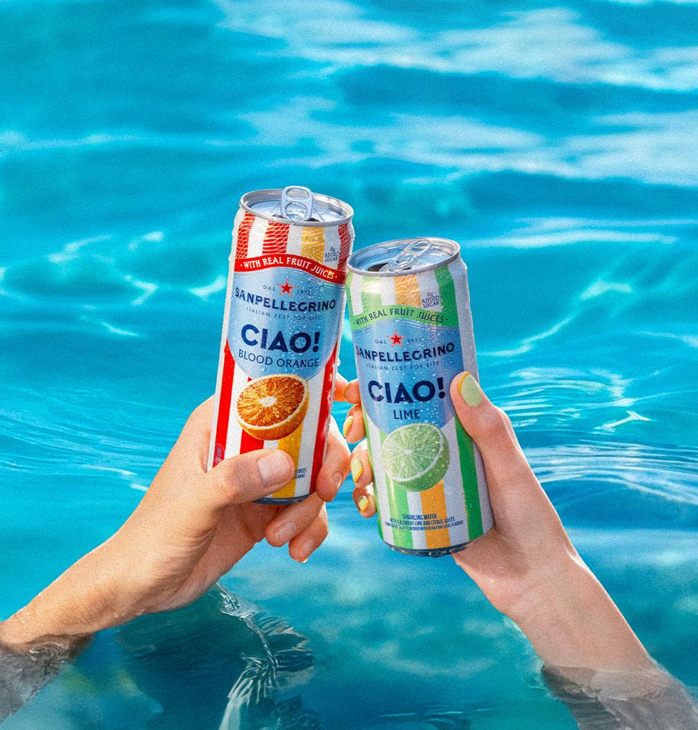 Toasting with Ciao! Blood Orange and Ciao! Lime