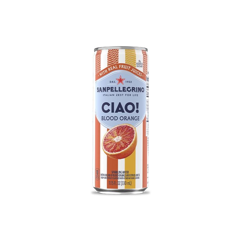 SANPELLEGRINO CIAO! Blood Orange Flavored Sparkling Water - single can