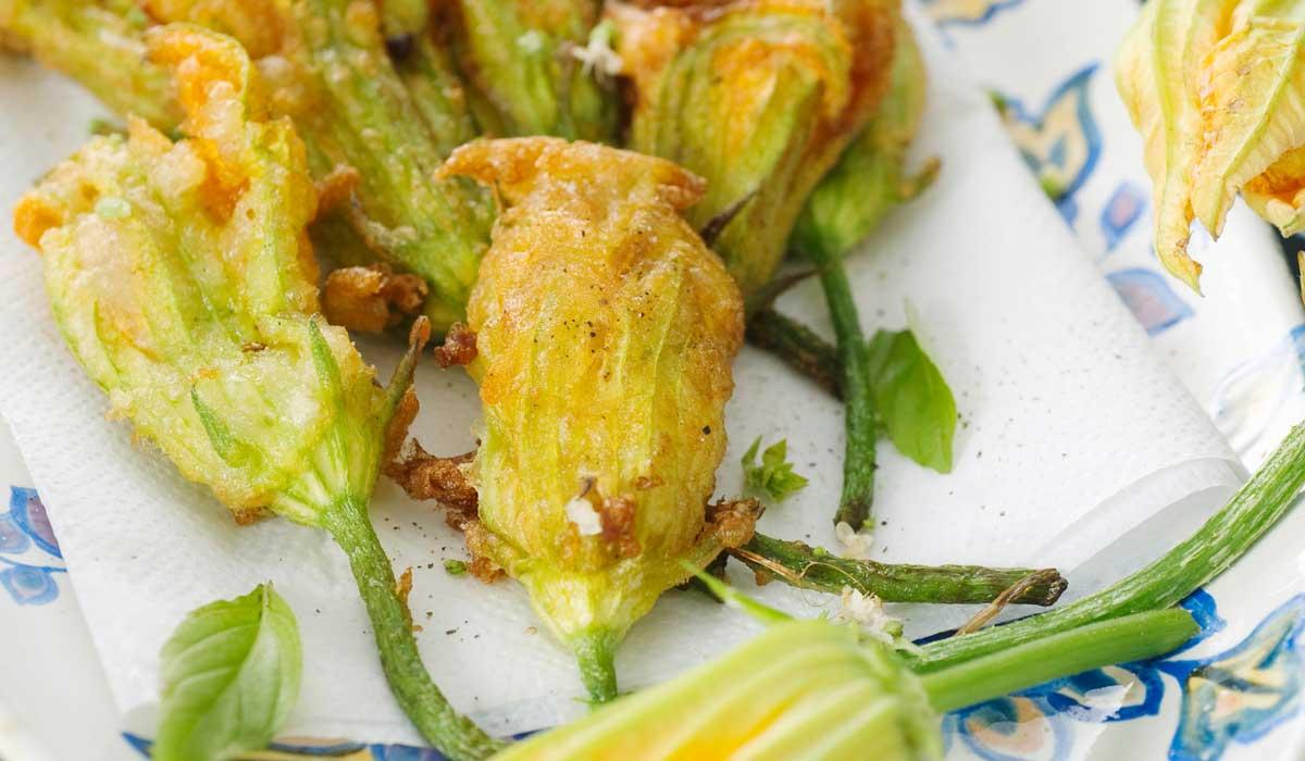 Stuffed zucchini flowers recipe
